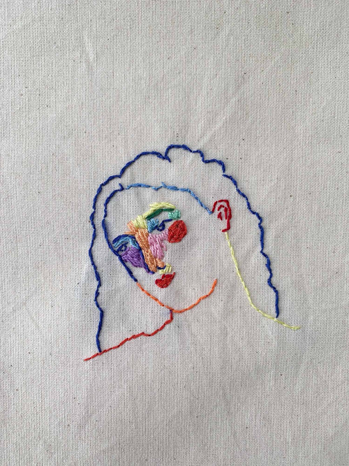 Mini Embroidered Portrait #1