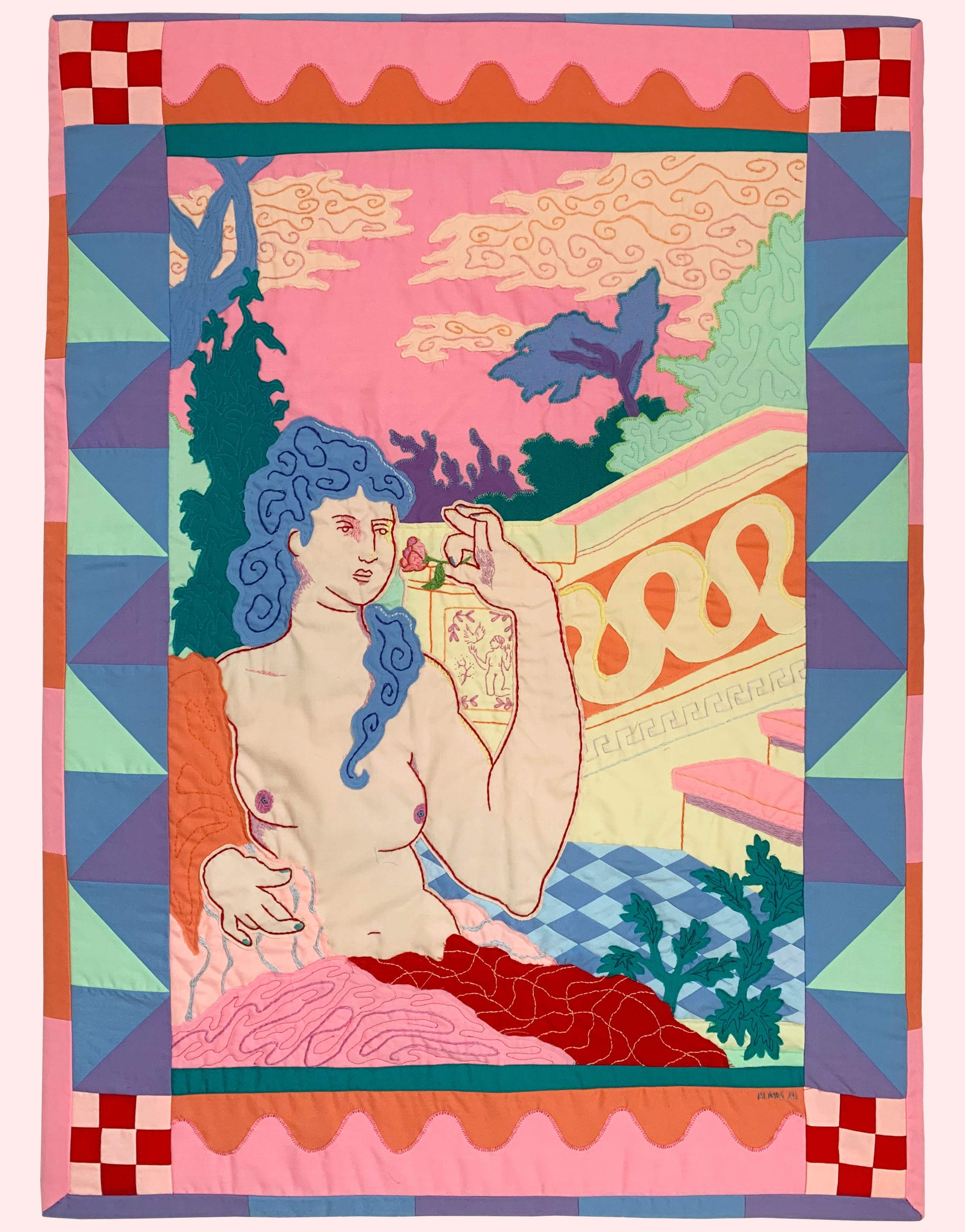 A summer's evening with rose (Quilt 4)